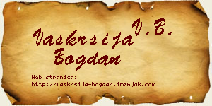 Vaskrsija Bogdan vizit kartica
